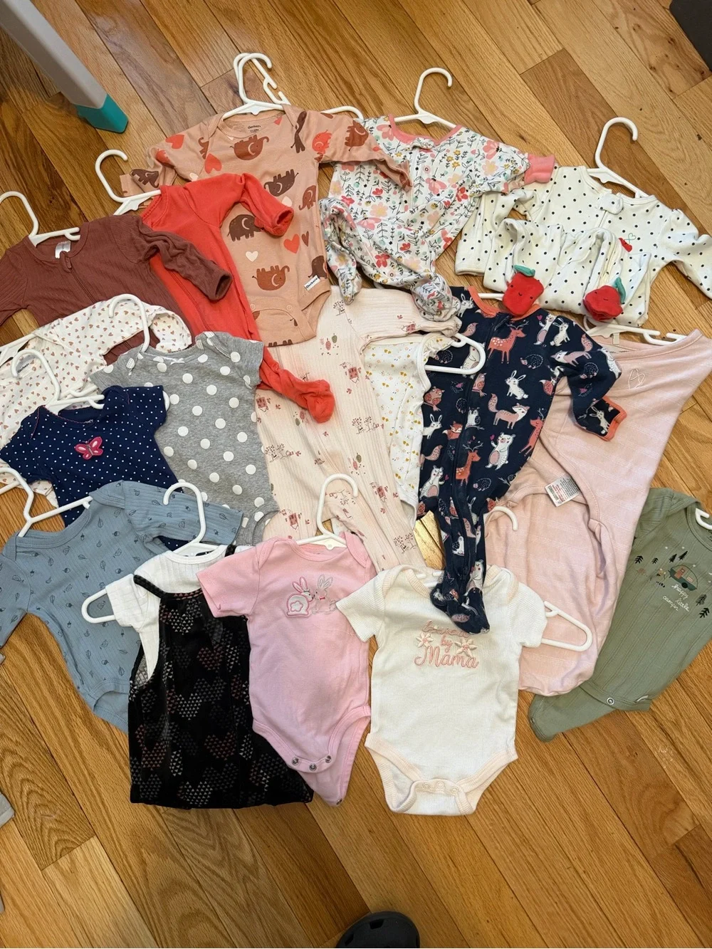 Carter's Cream, Pink, Gray & Multicolor Baby Footies and Sleep Sacks